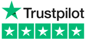 Green star, Trustpilot logo with 5 green stars